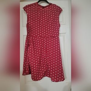 Red polka dot dress